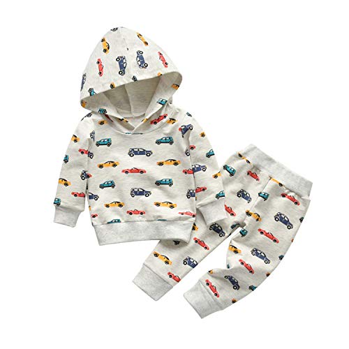 Image of Toddler Infant Baby Boy Clothes Animal Style Long Sleeve Hoodie Tops Sweatsuit Pants Outfit Set