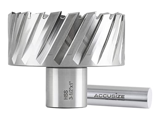 Fraise à carotter HSS avec profondeur de coupe 2,5 cm et tige 1-1/4" Accusizetools