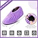 JaGely 11 Pairs Reusable Shoe Covers Non Slip Cloth Washable Thickened Bowling Shoe Covers for Indoors Men Women(Light Purple)