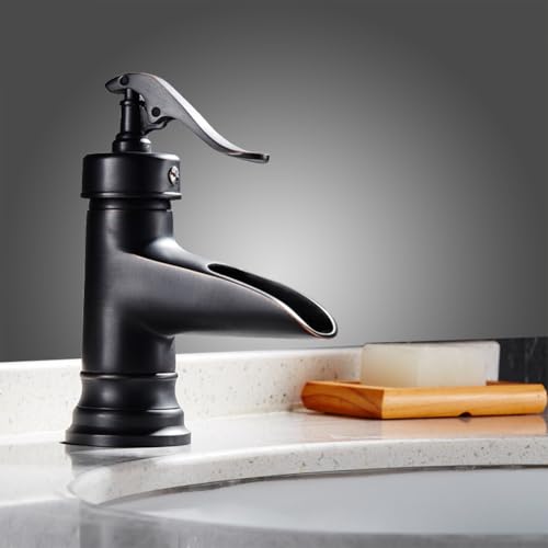 Robinet de lavabo cascade rétro avec commande à levier unique - 4