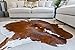 Sunshine Cowhides – Cowhide Rug for Living Room, Bedroom, Nursery, Office & Western Décor – Animal Cow Skin, & Statement Carpet – Tricolor Brindle Cream Brown, Extra Large 6x7-8 Ft