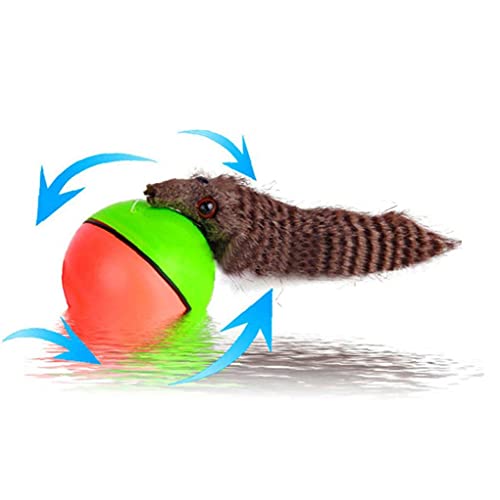 TOSSPER Pet Dog Cat Toys Electric Beaver Weasel Toy Rolling Jump Ball Toys for Dog Cat Puppy Funny Moving Toy Pet Supplies