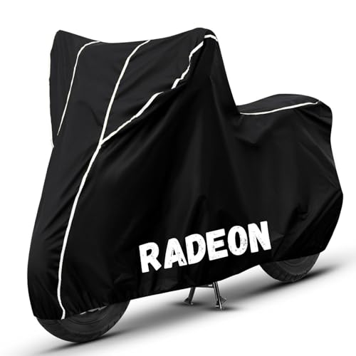 Image of Bike Cover for Radeon 100% Waterproof, Dustproof & Scratch Resistant| Fully Bottom Elastic UV Resistant Heavy Duty Body Cover | All Weather Outdoor Use