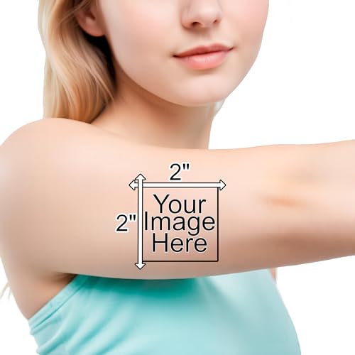 Custom Logo Temporary Tattoos - Your Image or Artwork 2" Inch Size Using Images with Transparent or White Background
