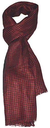 100% Pure Flax Linen Scarf, Two Tone Hounds-tooth Weave, All season Linen Scarf.2