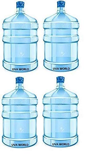 Buy Uva World Plastic Water Dispenser Bottle And Water Jar, 20L, Set Of 4, Blue, 20 liter at Rs. 1199