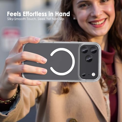 Image of FanTEK Phone Case Compatible with iPhone 17 Pro Max 6.9 Inch, Magnetic Case Clear Protective Bumper Hard Back Cover
