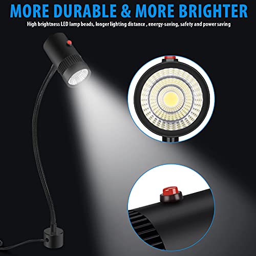 Derseco Magnetic Led Light Flexible Work Light With Flexible Gooseneck And Adsorbable Magnetic Base Machine Tool Lamp For Work Bench, Auto Repairing, Grill Light, Cnc Machine Lighting #TOP5