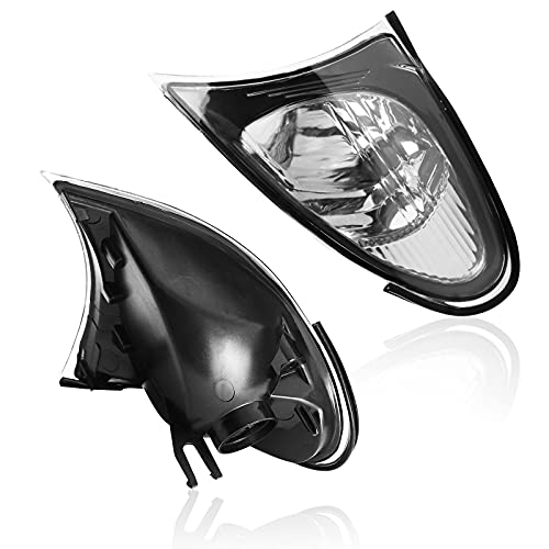 Teantech Clear Corner Signal Light,1 Pair Turn Signal Corner Light Lamp Lens Replacement For Bmw E46 3-Series 4Dr 2002-2005 Sedan Clear Corner Parking Marker Light Lens #TOP3