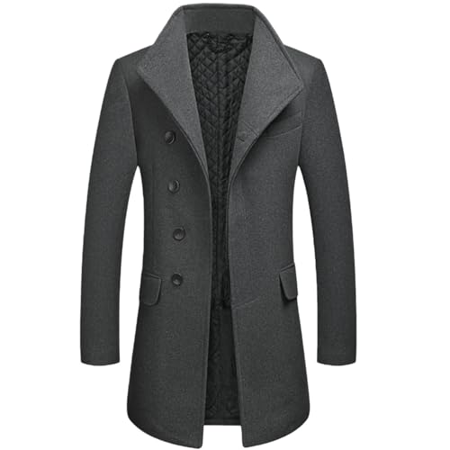 Veste coupe-vent en cachemire homme mi-longue couleur unie