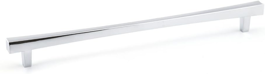 Richelieu Hardware BP7227256140 Westmount Collection 10 1/8-inch (256 mm) Center-to-Center Chrome Transitional Rectangular Cabinet and Drawer Bar Pull Handle for Kitchen, Bathroom, and Furniture