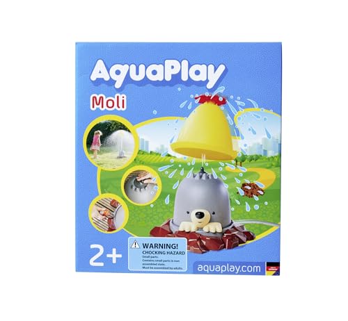 AquaPlay Moli Wasserspielzeug - Maulwurf-Wassersprinkler für Kinder, Wasserfontäne bis zu 4 Meter, witziges Wasserspiel für den Garten ab 2 Jahre, 39 x 39 x 33 cm