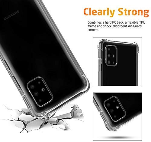 Image of Spazy Case Protective Soft Transparent Shockproof Hybrid Protection Back Case Cover for Samsung Galaxy A71
