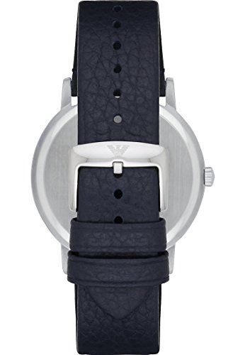 Miniatura 2 de Emporio Armani Reloj Hombre, Movimiento de Tres manecillas con Fecha, Caja de 41mm de Acero Inoxidable Plateado con Correa de Piel, AR1692,
