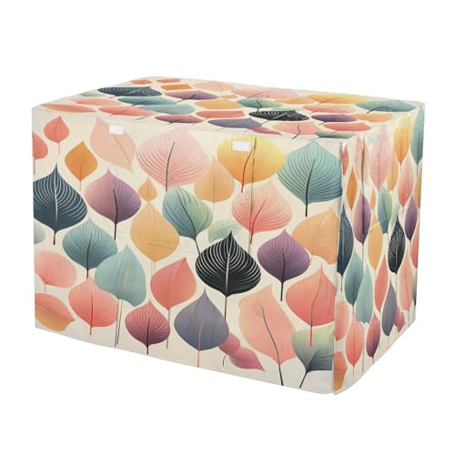 Housse imperméable cage chien feuilles colorées | Finition premium - 2