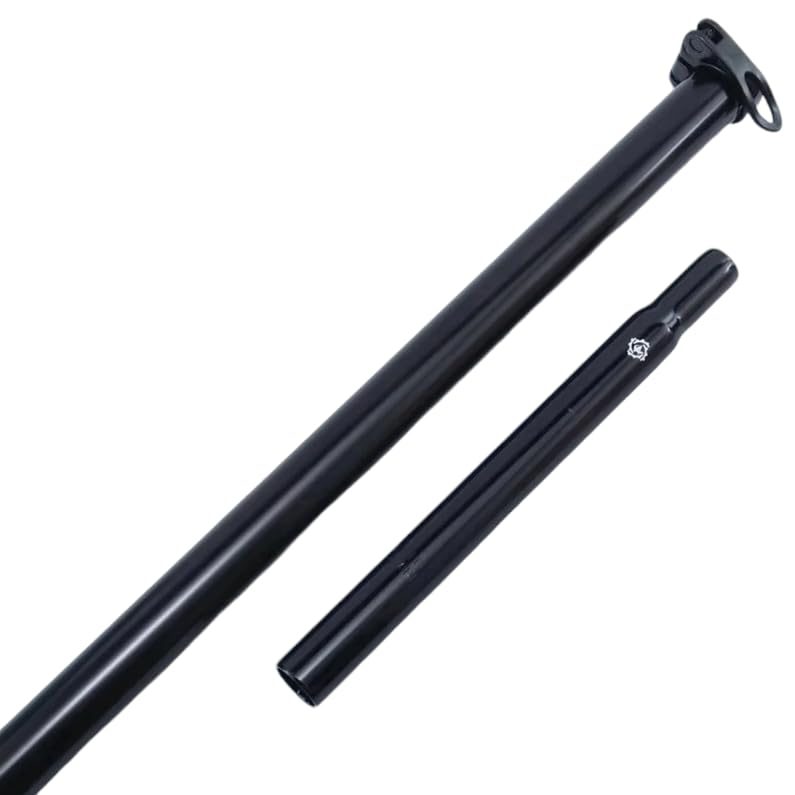 Extended Telescopic Seatpost for Brompton A C T P line Black/Silver (Black Glossy)