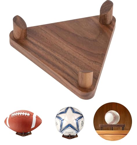 Rayakt Ballständer, Ballhalterung, Holz-Ballständer, Basketballständer, Ausstellungsständer – geeignet für Basketball, Fußball, Volleyball und Rugbyball Rayakt Ballständer, Ballhalterung, Holz-Ballständer, Basketballständer, Ausstellungsständer – geeignet für Basketball, Fußball, Volleyball und Rugbyball