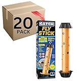 20pk GATCH Fruit Fly Trap, Fly Stick for Mosquitoes, Sticky Trap for Flies Gnats Wasp Flying Insects, Bug Catcher, Indoor or Outdoor Use, Ready to Use Home (20pk)