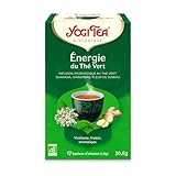 Yogi Tea Energie du Thé Vert Bio   Thé Vert et Épices – Vitalité et Concentration – Énergie Naturelle – 17 Sachets