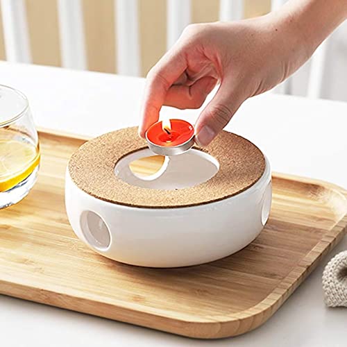 Stövchen, Teekannen Porzellan, die Heizung Besteht aus Keramik und die Ringwand ist Hohl Geschnitztes Design, was für die Wärmeerhaltung von Tee und Kaffee Geeignet ist Cover