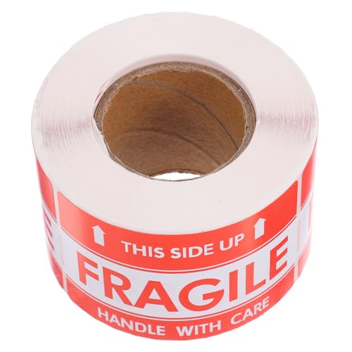 BELLIFFY Packaging Stickers Fragile Tape Roll Warning Label Stickers for Shipping