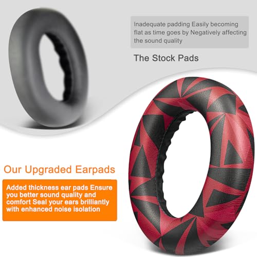 Image of SOULWIT Replacement Earpads for Bose QC Ultra /New QuietComfort Ultra(2nd Gen) Wireless Headphones, Ear Pads Cushions with Softer Protein Leather, High-Density Noise Isolation Foam - Red Storm