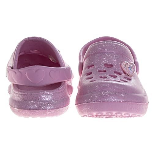 Josmo Kids Stylish Clogs Water Slides for Girls - Summer Beach Pool Heart Slip-on Sandals (Size 5-10 Toddler)2