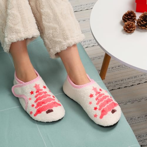 Image of Ibeauti Women Mens House Slippers Lightweight Comfy Barefoot Slipper Socks Rubber Sole House Shoes for Indoor /Outdoor Bedroom Travel