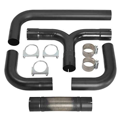 FGJQEFG 4'' Inch T Pipe Kit Dual Smoker Exhaust...