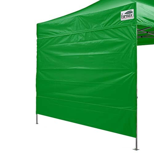 Image of Eurmax USA 10x6.25 Pop Up Canopy SunWall-UV Protection for Tents,Blocks Sunlight&Wind,Water Resistant Side Wall Only,Easy Hook & Loop Installation,Fit for 10FT Straight Leg Shelters&Gazebo,Kelly Green