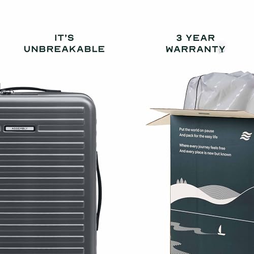 Image of Assembly Stark Hard Luggage Set of 2 Trolley Bags (20 + 24 Inch), Unbreakable Polycarbonate Luggage Set, TSA Lock, Silent 8 Spinner Wheels, Hard Shell Suitcase Set Grey