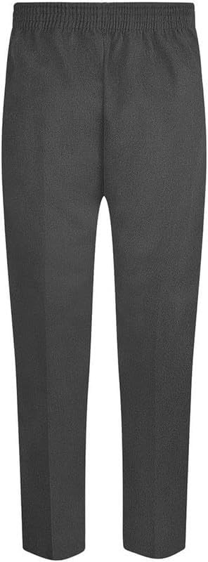 Pantalon slim garçon ecole bleu marine a taille semi elastique et fermeture eclair