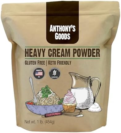 Anthony's Heavy Cream Powder, 1 lb, Gluten Free, Non-GMO, Keto Friendly, Product of USA