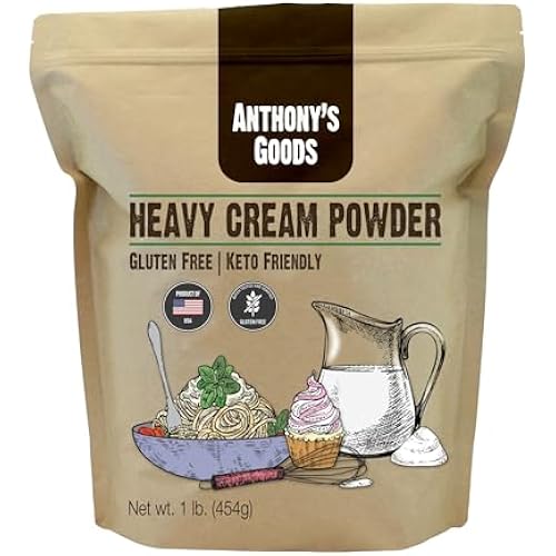 Anthony's Heavy Cream Powder, 1 lb, Gluten Free, Non-GMO, Keto Friendly, Product of USA