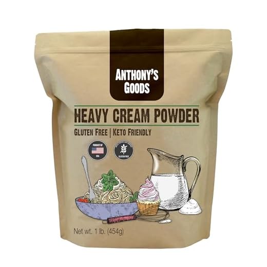 Anthony's Heavy Cream Powder, 1 lb, Batch Tested Gluten Free, No Fillers or Preservatives, Keto Friendly, Product of USA