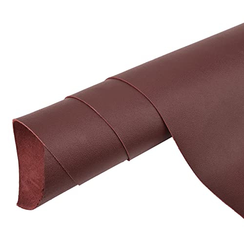 Peau de mouton véritable à coudre, feuilles de cuir d'agneau marron pour travaux manuels et projets personnalisés (30,5 x 30,5 cm, bordeaux)