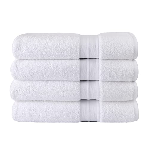 Sweet South By 1888 Mills 4-Piece Bath Towel Set, White | Made In The Usa, 100% Cotton #TOP10