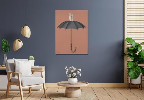 Tableau sur toile Magritte Hegel art mural salon affiche 30x40cm - 2