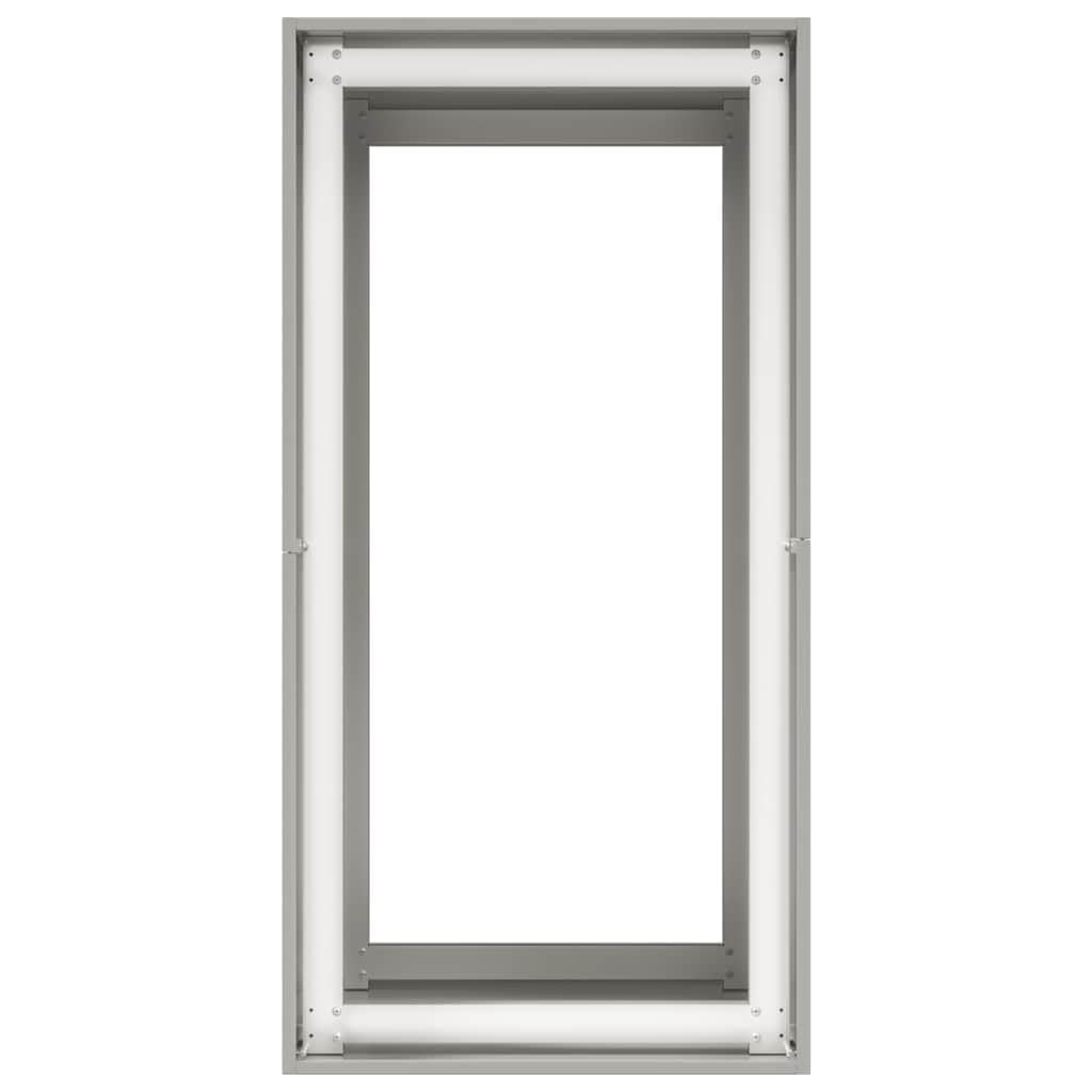 Hothingwell Ogrodnik ze stali nierdzewnej 40 x 80 x 80 cm | Otwarte dno do drenażu, wzmocnienia wsporników wewnętrznych, do użytku zewnętrznego, ogrodu, balkonu