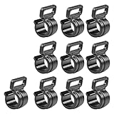 10Pcs Inner Tent Hooks C Clips Plastic Camping Hooks Durable Rod Clamp Plastic Tarp Clips Lock Awning Clamp for Camping Caravan Awning Tent Pole (11x20x6mm)