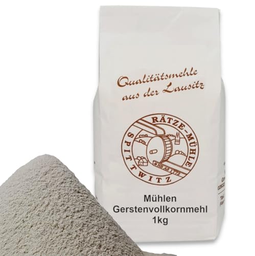 zanasta - Gerstenvollkornmehl 1000g frisch aus der Rätze-Mühle in bester Qualität 100% regional und naturbelassen 1-kg