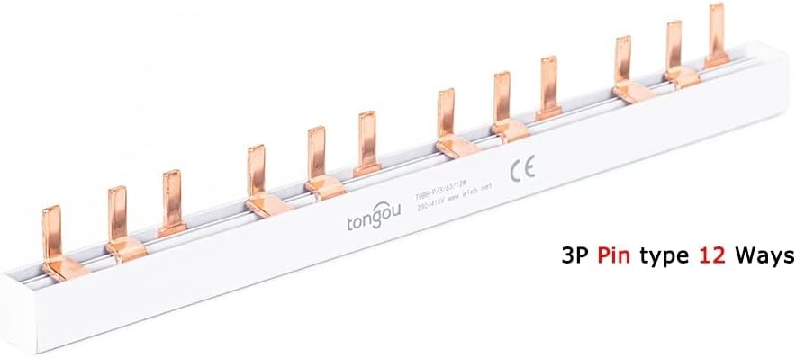 Circuit Breaker Copper Busbar for Distribution Box PIN U Type MCB Connector busbar Connection Combing(DPN Type 12 Ways)