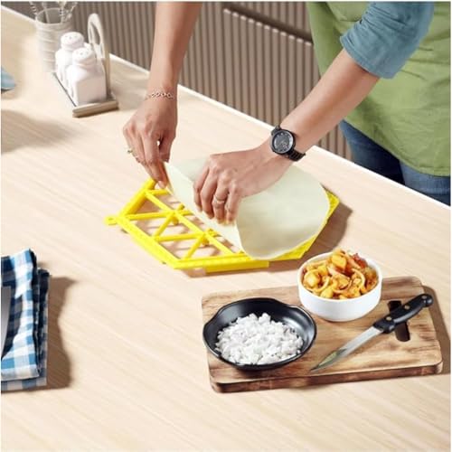 Image of Samosa Maker Tray (Makes 24 Mini Samosas) - Quick & Easy Samosa Mould | Durable, BPA-Free Food-Grade Plastic | Perfect for Parties & Snacks | Dishwasher Safe Kitchen Tool (Red)