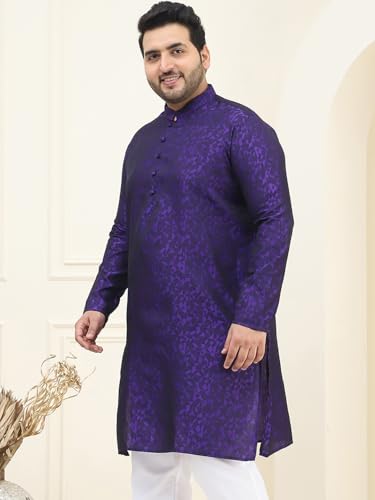 Image of SOJANYA Plus (Since 1958) Men's Cotton Blend Printed Only Long Kurta