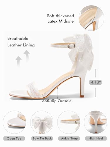 Image of Coutgo Women's Open Toe Ankle Strap High Heel Sandals