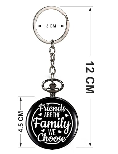 Image of Vintage Gandhi Style Pocket Watch with Engraved Designs & Messages Royal Black Analog for Men Women & Kids Includes Key Ring for car or Bike Keys Ideal Gift