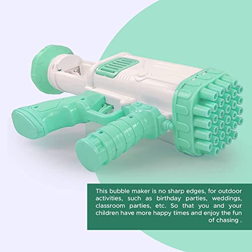 Image of 32 Hole Electric Gatling Bubble Maker Machine Gun with Liquid Soap Solution Indoor and Outdoor Toys for Kids Toddlers Girls Boys Bubble Blower Launcher | PoPo Toys