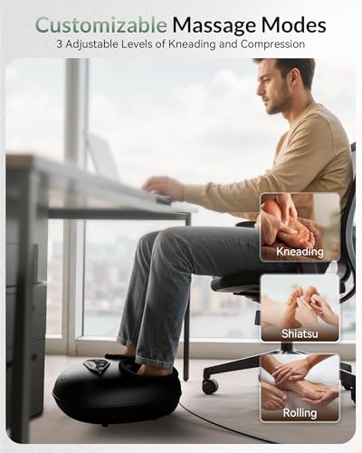 Masseur de pieds contre la fatigue avec compression et mode réglable