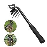 DMwespe Gardening Hand Weeder Tools, Weeding Artifact Uprooting Weeding Tool, Durable Manganese Steel Hand Weeder Tool, Manual Multifunctional Weeders Gardening Tools for Yard and Garden (6 Teethes)