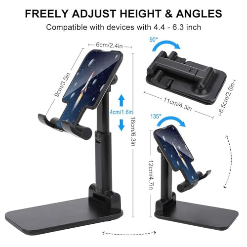 Soporte para teléfono celular ajustable y plegable para escritorio VstaDank Rocket 2